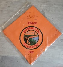 1962 STAFF Westmoreland Reservation Alabama Boy Scout Orange Neckerchief NOS