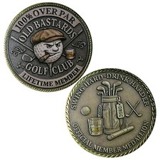 Golf Club Old Bastards Challenge Coin Over Par Collectable 1-pc