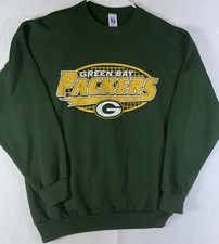 Vintage 90s Logo 7 Green Bay Packers NFL Crewneck Sweatshirt Pullover Sz XLarge