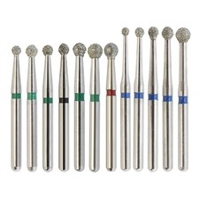 Dental Diamond Burs FG Surgical Long Round Ball Bur High Speed 801L 801 Coarse