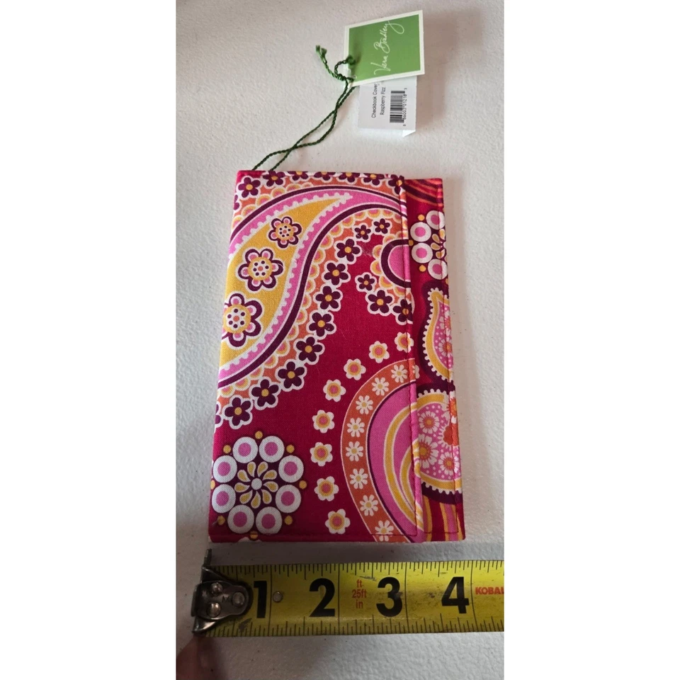 Vera Bradley Checkbook Cover Raspberry Fizz Paisley Floral Organizer Wallet - Image 3 of 4