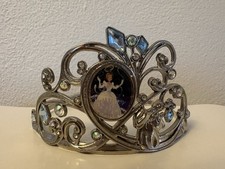 Disney Cinderella Silver Metallic Metal Tiara Headband with Clear Rhinestones