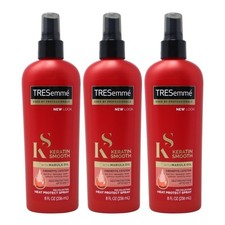 Pack of 3x TRESemm  Keratin Smooth with Marula Oil Heat Protect Spray, 8oz