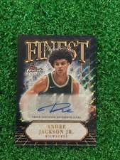 2024-25 Finest Black Geometric Refractors Andre Jackson Jr. AUTO /25 BUCKS