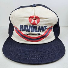 Vintage USA MADE Texaco Havoline Motor Oil Trucker Hat Snapback Cap