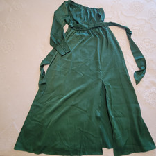 KIRUNDO Women's Green One Shoulder Long Dress size Medium