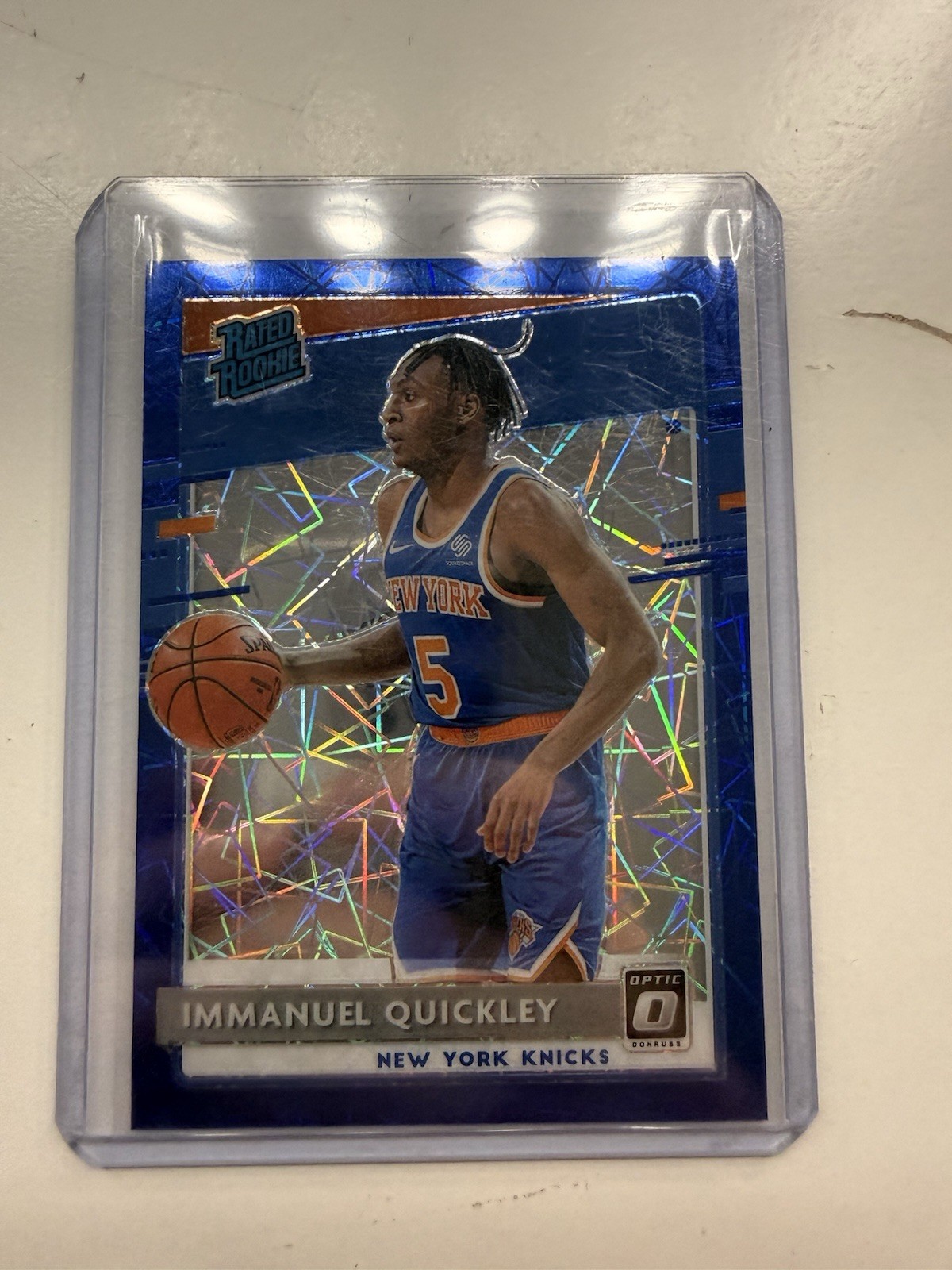 2020-21 Panini Donruss Optic - Rated Rookie Immanuel Quickley #175 Blue Velocity