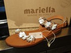 Mariella Shoes Womens Multicolor Leather Flowers Italy Sandals Sz 7 *NEW* — photo 1