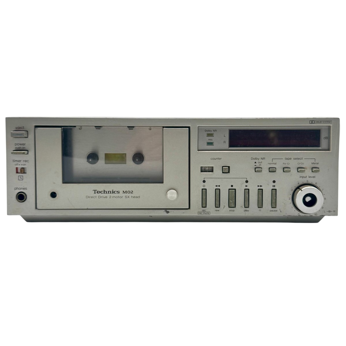 Technics テクニクス RS-M02 ステレオカセットデッキ Vintage Technics RS-M02 Cassette Deck Silver Japan Direct