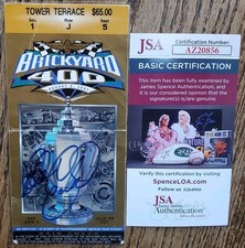 NICE Autographed 1997 Brickyard 400 Ticket Stub Dale Earnhardt Sr JSA Laminated