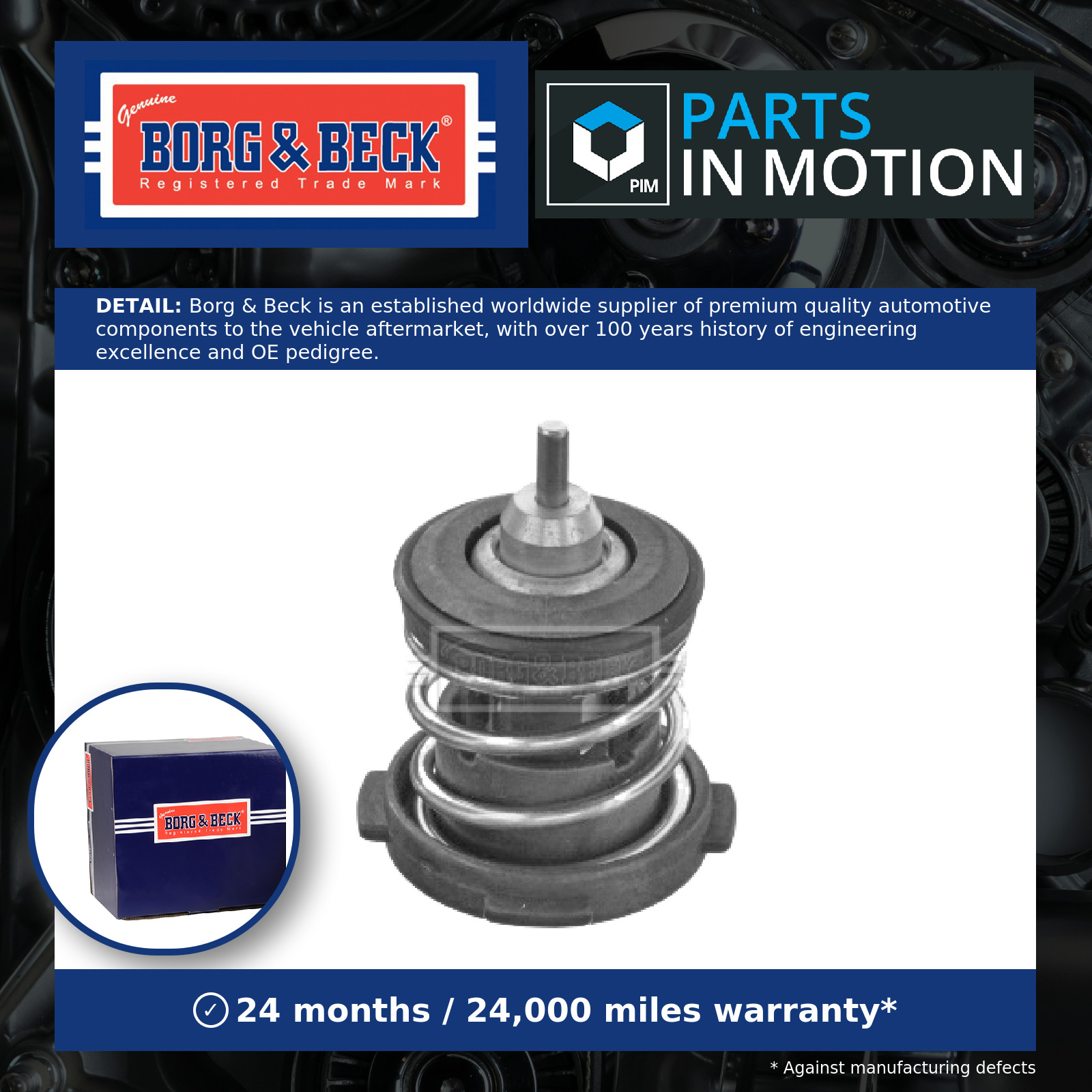 Coolant Thermostat Fits Audi A1 A3 A4 A5 Cupra Seat Skoda VW BORG & BECK BBT489 - Image 3