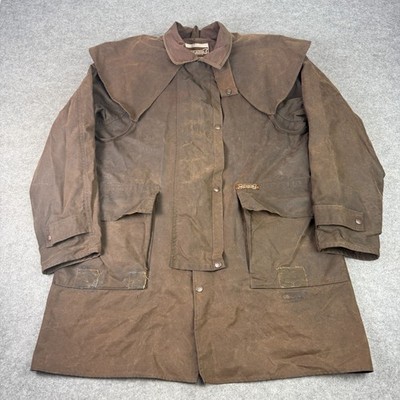 Driza Bone Jacket Mens Small Brown Wax Short Coat Country Riding Hunting Outback