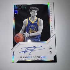 PODS ROOKIE AUTOGRAPH ON CARD AUTO /99 2023 Panini Noir #388 Brandin Podziemski