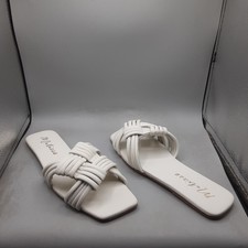 Matisse Samson Slide Sandals Women's 10M White Knotted A117