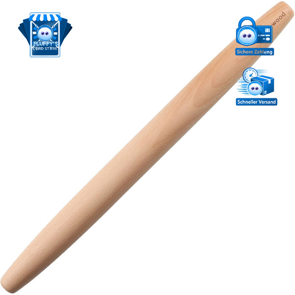Nudelholz Teigroller Holz 44,5 Cm FüR Fondant Pizza Kuchen Backen-image
