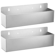 2 PCS 15 Inch Single Speed Rail Stainless Steel Liquor Bottle Holder Wall Mou...