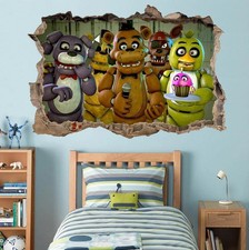 Five Nights at Freddy's 3D Smashed Wall Sticker Decal Home Decor Art Mural