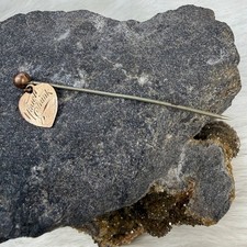 Mauch Chunk (Jim Thorpe) Heart Gold Tone Souvenir Antique Stick Pin 2.25