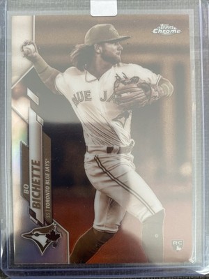  2020 Topps Chrome Bo Bichette Sepia Refractor RC Rookie Card *Blue Jays* #150