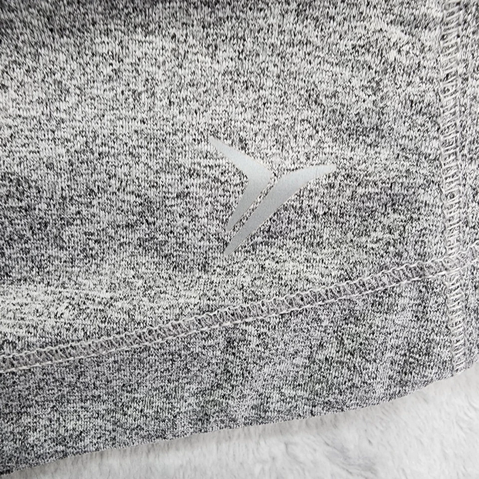 Top activo azul marino antiguo para mujer M gris jaspeado popover agujeros para pulgar entrenamiento atletismo Foto 3 de 4