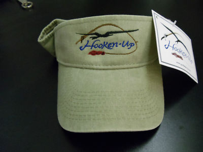 HOOKEN-UP VISOR HAT OLIVE NEW  GOLF FISHING