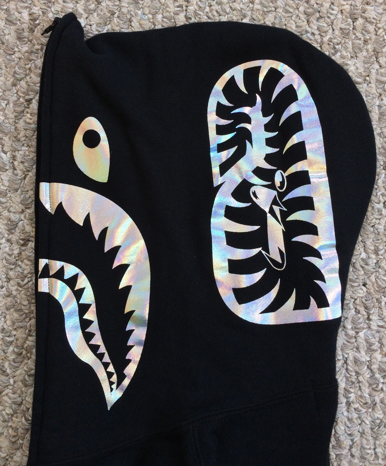 A BATHING APE (BAPE) Felpa con cappuccio e zip intera Bape Iridescent Shark