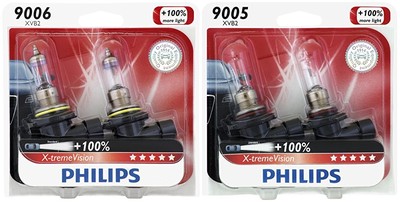 4x Philips 9005+9006 X-TremeVision Upgrade 100% Super More Bright Light Bulb 55W