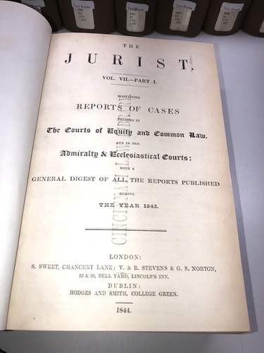 The Jurist 1837, 1843, 1844, 1845, 1846, and 1847 Sweet, Stevens - London - Picture 4 of 5