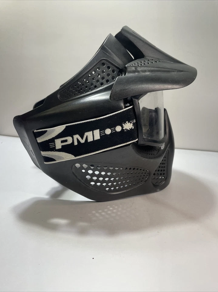 PMI Paintball Mask Black Protective Goggles Airsoft w/ Visor Adjustable Adult - Image 3 of 4