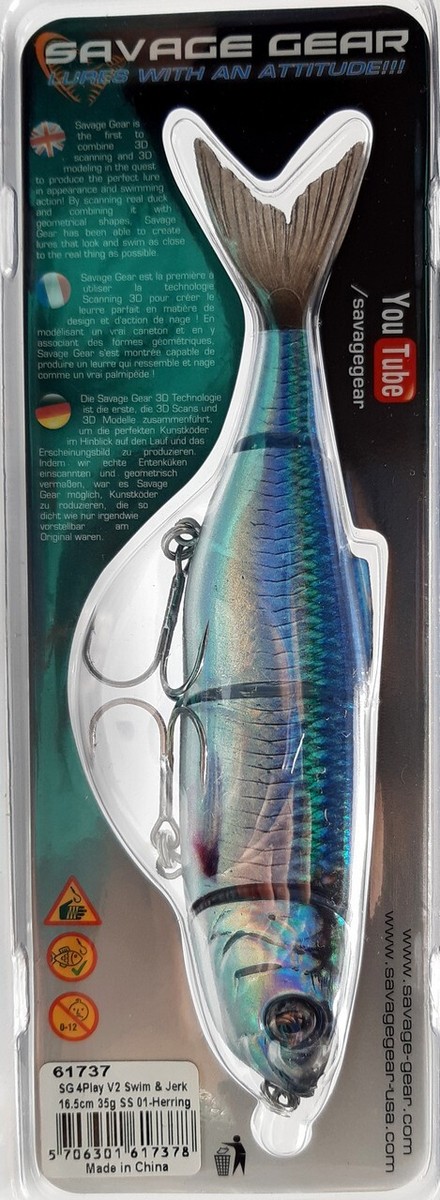 サベージギア 4PLAY V2 SWIM & JERK 13,5cm 20g Savage gear 4Play V2 Swim&Jerk Slow Sinking swimbait 20g 135