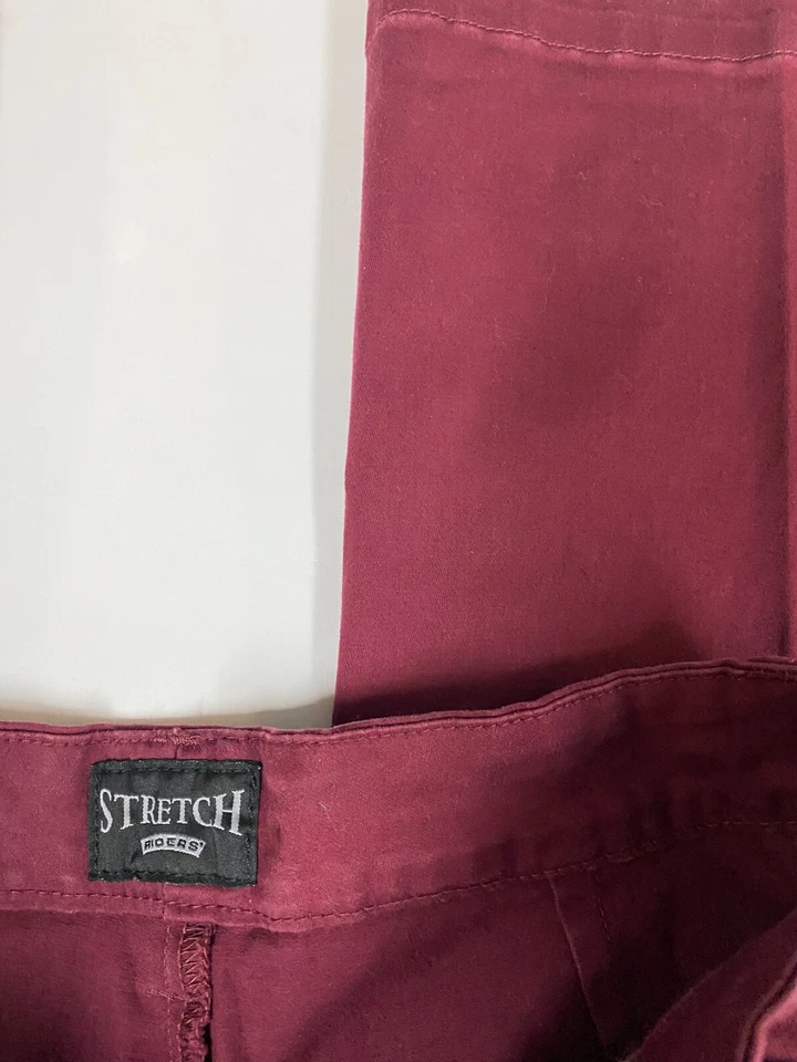 Pantalones Riders Mujer 26 Rojo Recto Elástico Foto 3 de 4