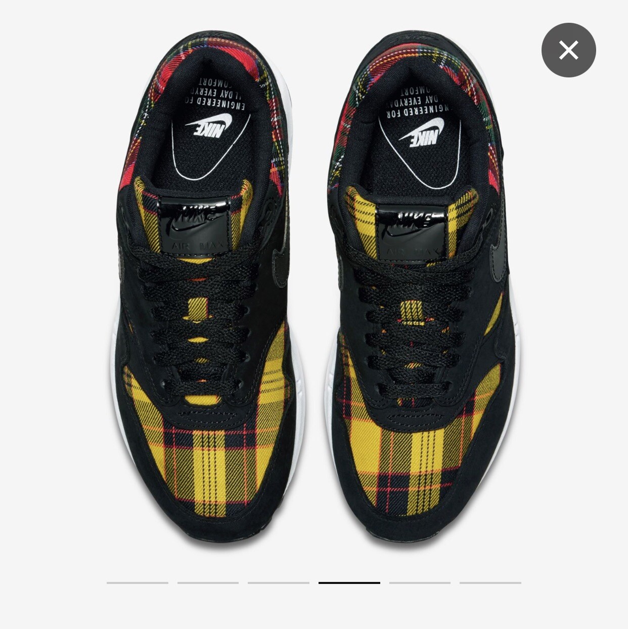 black and plaid air max
