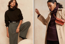 NWT Banana Republic 59.50 Funnel-Neck Sweatshirt, Black, Wine, Sz XS, S, M, L
