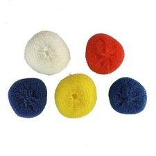 5 x NYLON ROUND SCOURERS kitchen washing pots pans cleaning dish scourer