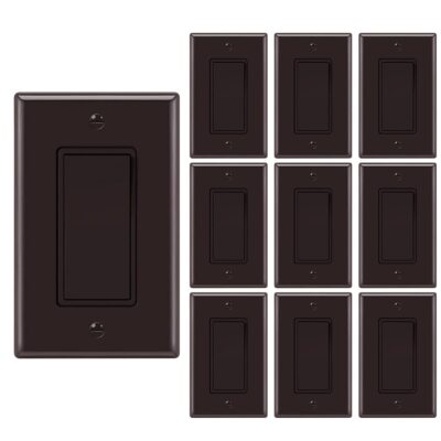 Decorator Paddle Rocker Light Switch ,15A,3 way/Single Pole ,10 Pack,UL Listed