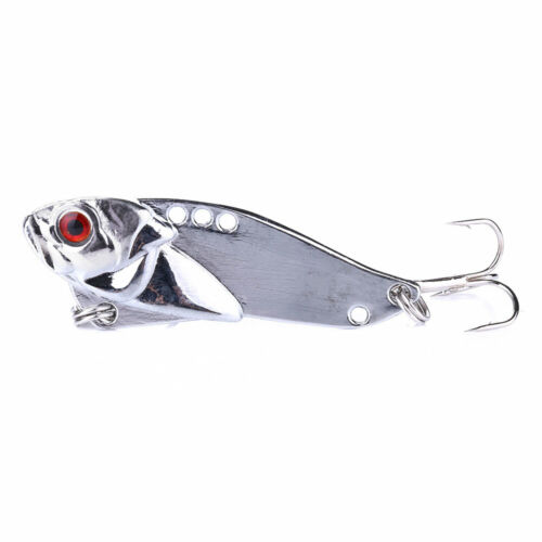 4 pz 5 cm/10,8 g occhi 3D pesca esca metallo esche a manovella basso attacco lama VIB - Foto 8 di 8