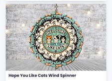 Espero que os gusten los gatos, spinner de viento