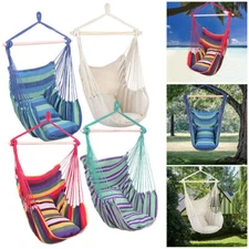 New Chair Hanging Rope Swing Hammock Outdoor Porch Patio Yard Seat Mul Colors