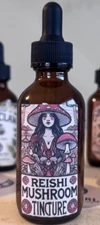 Reishi Mushroom Tincture | Stress Fatigue Heart Health Small Batch Organic USA