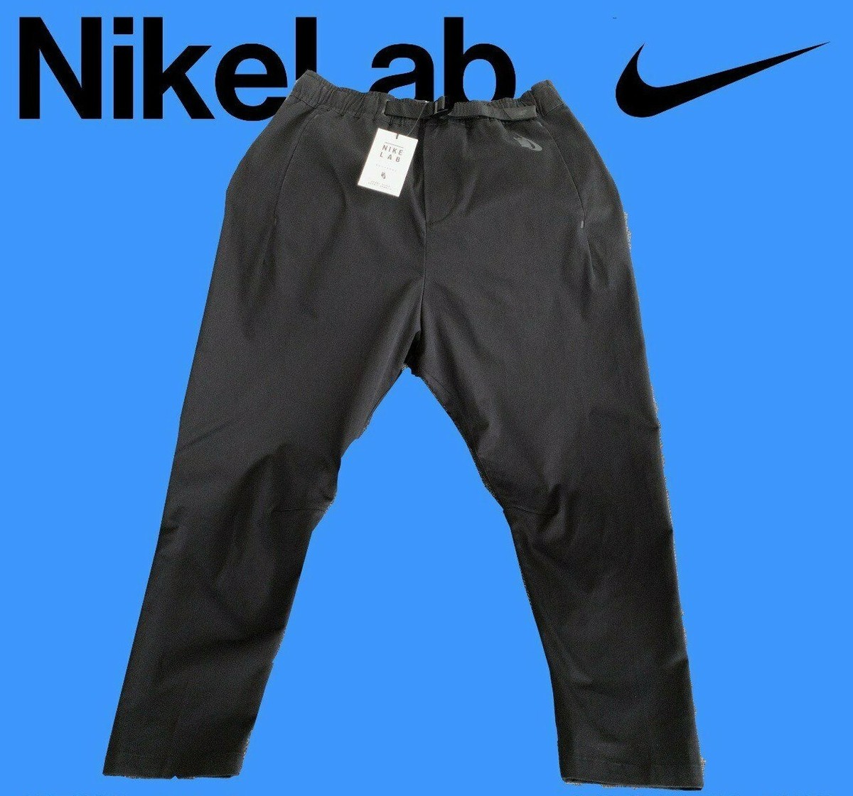 Men's NikeLab Essentials Pants Woven Triple Black 874296-213 Nike