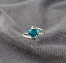 Apatite Gemstone 925 Sterling Silver Ring Handmade Jewelry Gift For Women