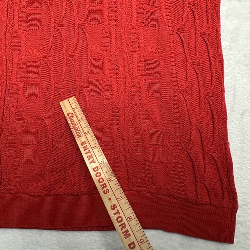 Vintage 90s Coogi 3D Textured Knit Red Sweater Short Sleeves Size XL - Picture 8 of 21