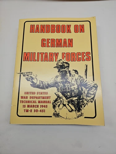 Handbook On German Military Forces Book Original 1945 Edition WW2 1940's