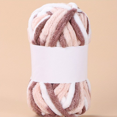 50g Thick Ice Stripe Chenille Yarn Super Soft Blanket Bulky Knitting Wool Yarn - Picture 13 of 32