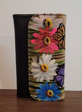 Handpainted Handmade Woman's Leather Wallet 100 Leather 