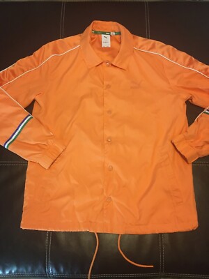 Puma x Big Sean Melon Orange Snap Button Track Jacket Mens Size S