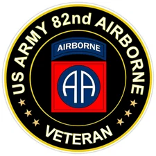 US Army 82nd Airborne Veteran Bumper Sticker Military Vinyl Soldier Decal 5"