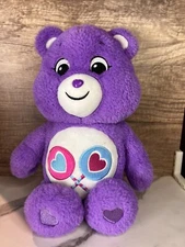 Basic Fun Care Bears Share Bear Purple 13" Plush Stuffed Animal Soft