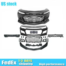 Complete Front Bumper Grille Kit For 2016-2018 Chevy Camaro Upgrade to ZL1 Style
