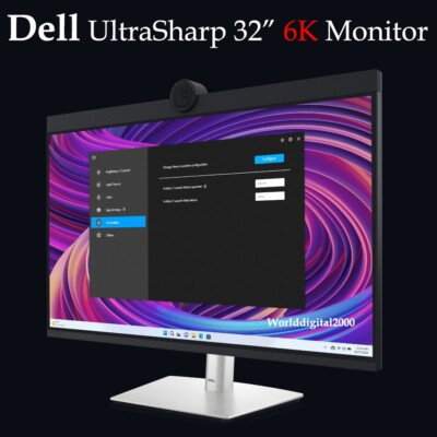 Dell UltraSharp U3224KB 32 Webcam 6K IPS Black LED Monitor 450 cd